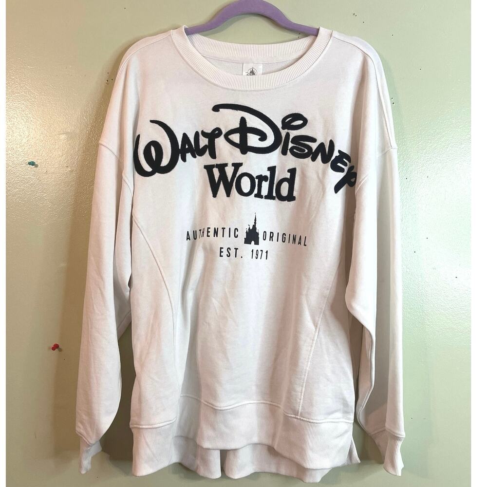 Walt Disney World French Terry Interior Pullover Sweatshirt Relaxed Fit Size L